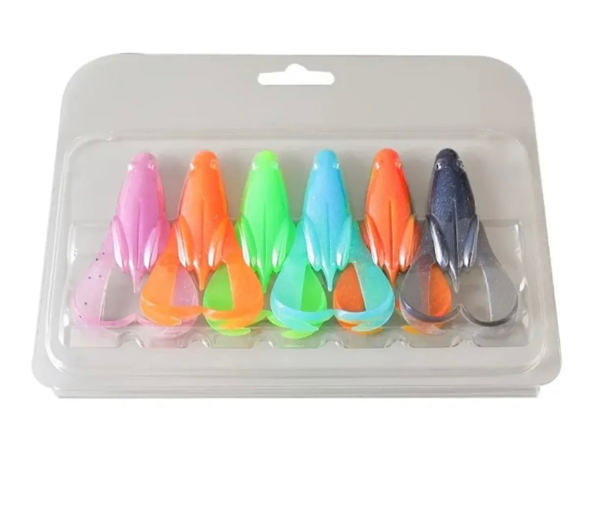 Kıvrık Kuyruklu Silikon Kurbağa Seti - 7cm / 7g
