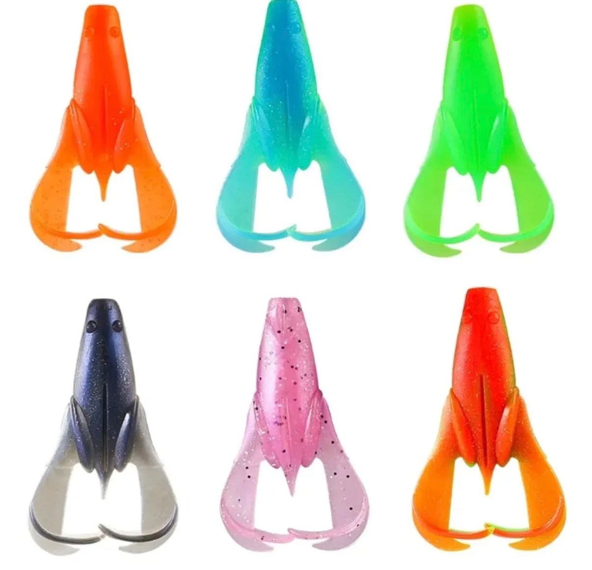 Kıvrık Kuyruklu Silikon Kurbağa Seti - 7cm / 7g