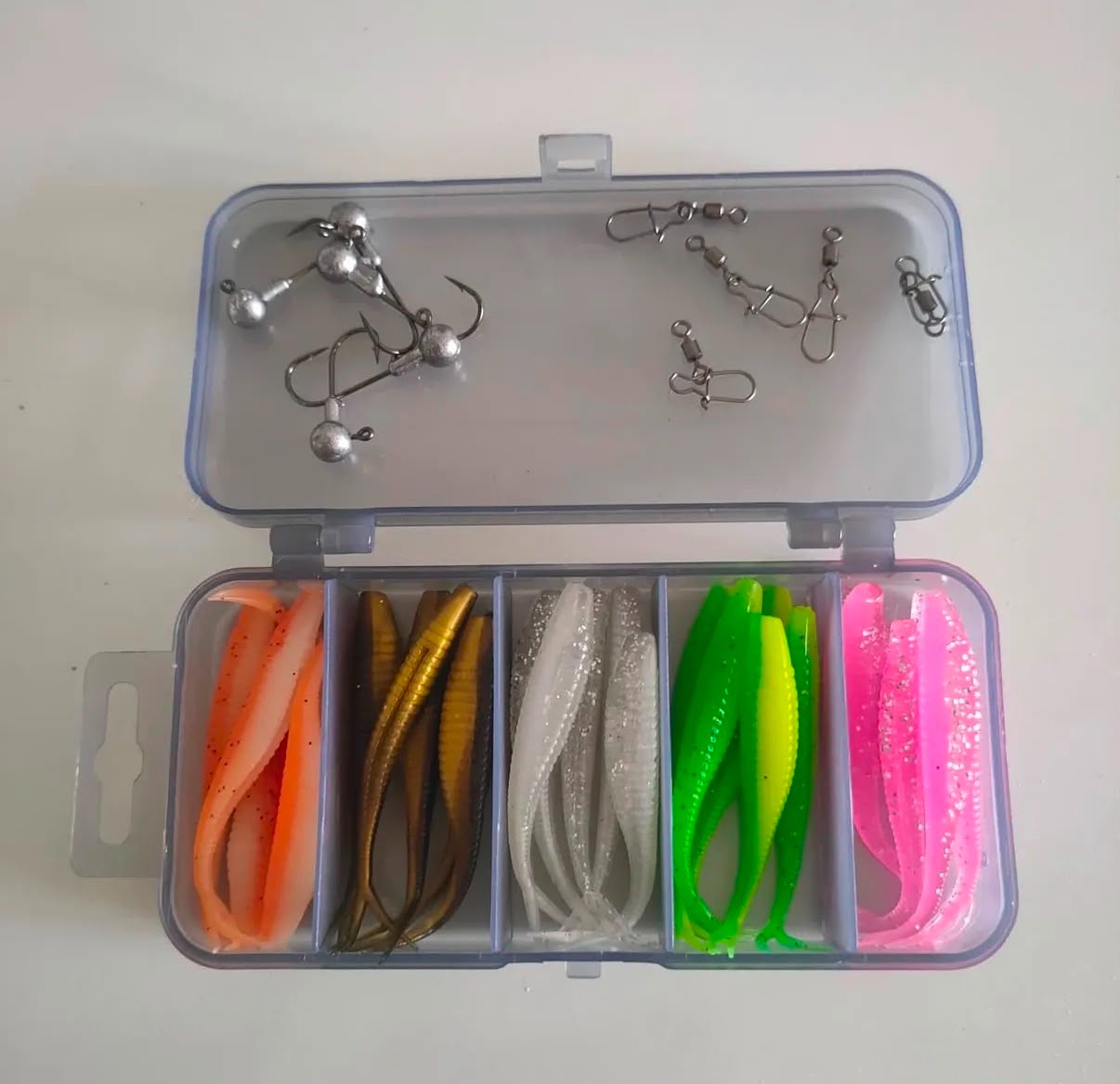 LRF Silikon Yem Seti - Palet Kuyruk (5.5cm) & Çatal Kuyruk (6.5cm) Kutulu Takım