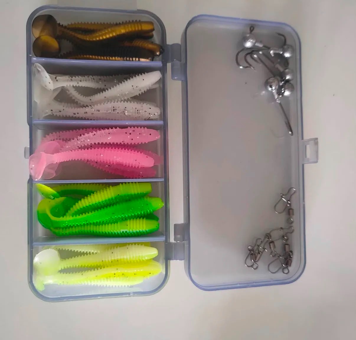 LRF Silikon Yem Seti - Palet Kuyruk (5.5cm) & Çatal Kuyruk (6.5cm) Kutulu Takım