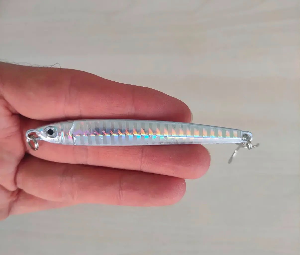  Uyumlu Lazer Hologramlı Jig Suni Yem Seti - 8 cm / 32 gr 