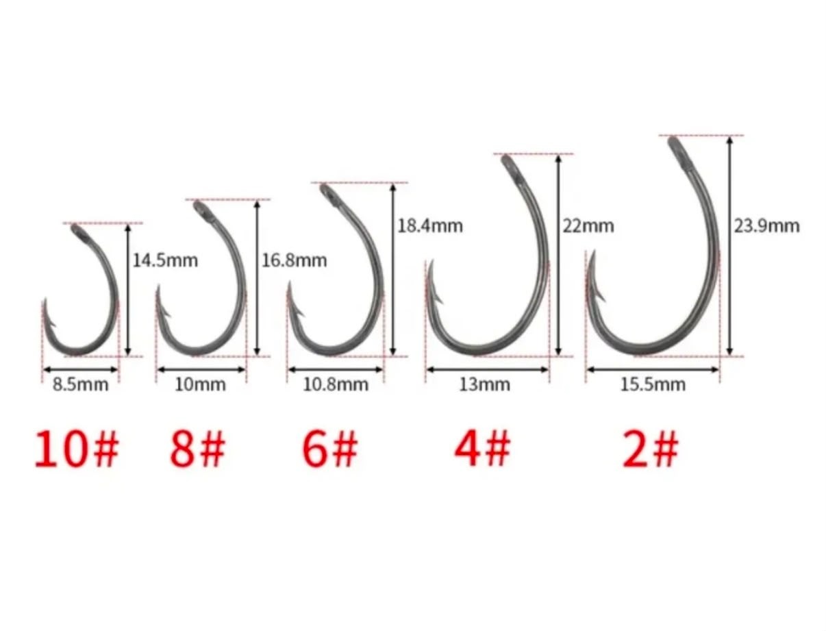 Hirisi Profesyonel Sazan Rig Kancası - 50 Adet Kutulu / Art. 8011 (Size 2-4-6-8-10)