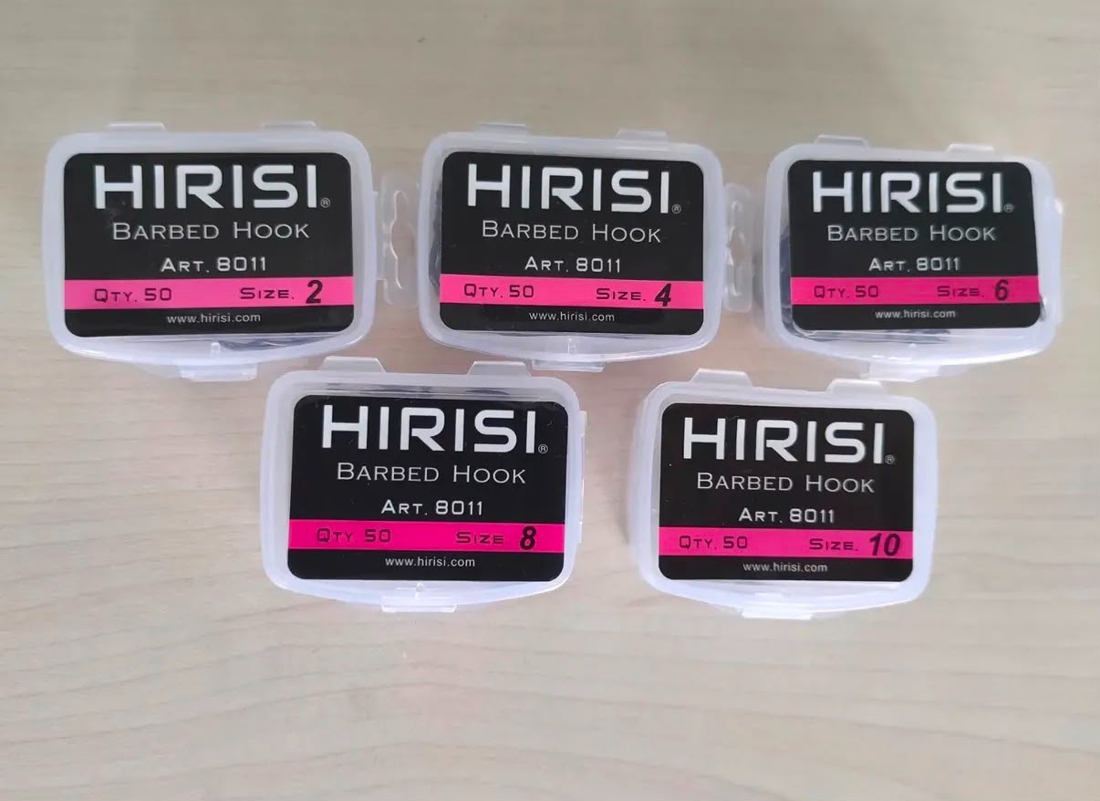 Hirisi Profesyonel Sazan Rig Kancası - 50 Adet Kutulu / Art. 8011 (Size 2-4-6-8-10)