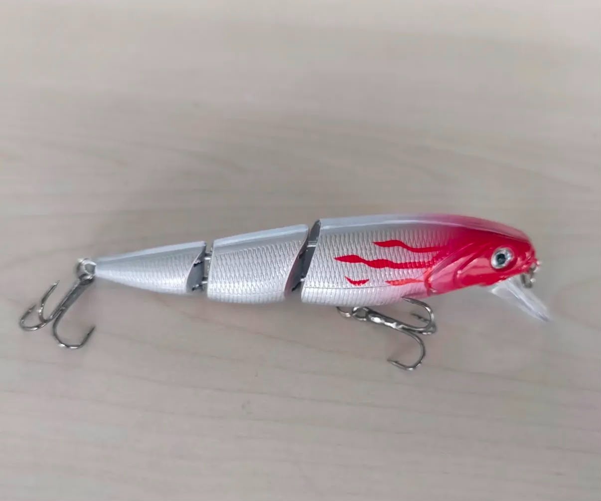 İki Eklemli Yüksek Aksiyonlu Spin Maket Balık - 11 cm / 15.3 gr (3 Parçalı Jointed)