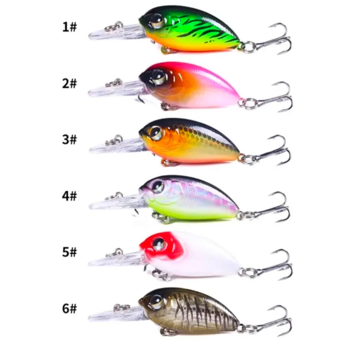 Derin Dalar Geniş Gagalı Maket Balık - 6 cm / 5 gr (6 Farklı Renk)