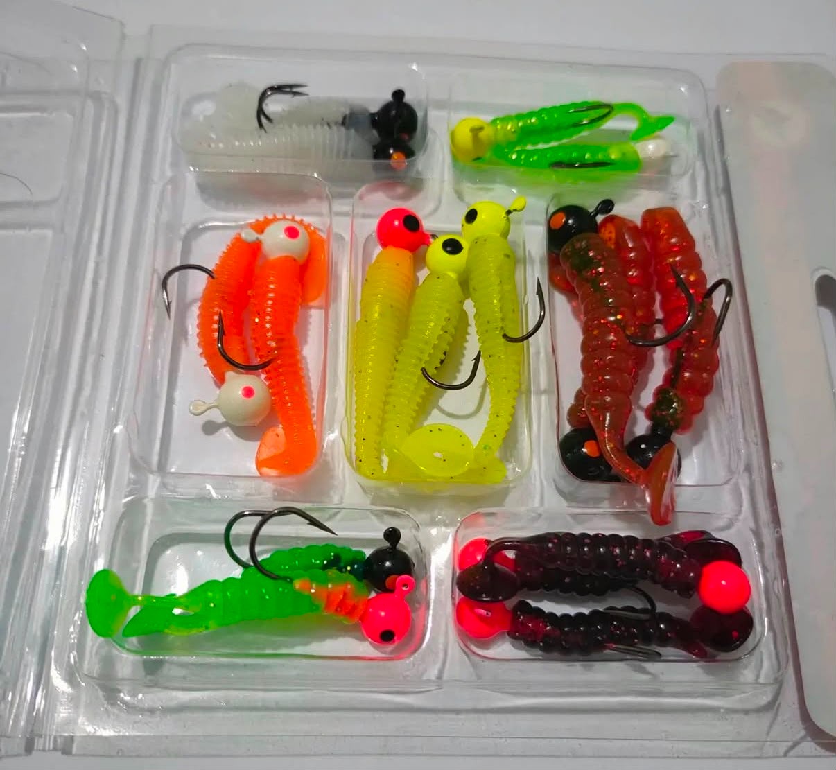  LRF ve Hafif Spin Uyumlu Mikro Jig Silikon Yem Seti - 17 Takım (Zoka + Silikon)