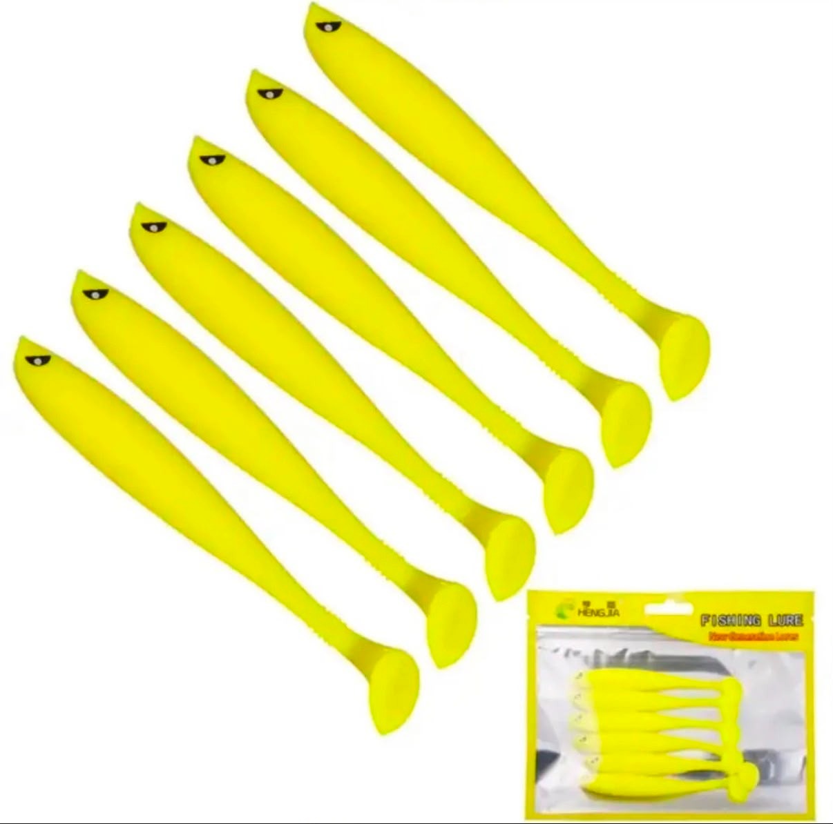Palet Kuyruk Turna ve Sudak Silikon Yem Seti - 9 cm / 4.1 gr (Pakette 6 Adet)