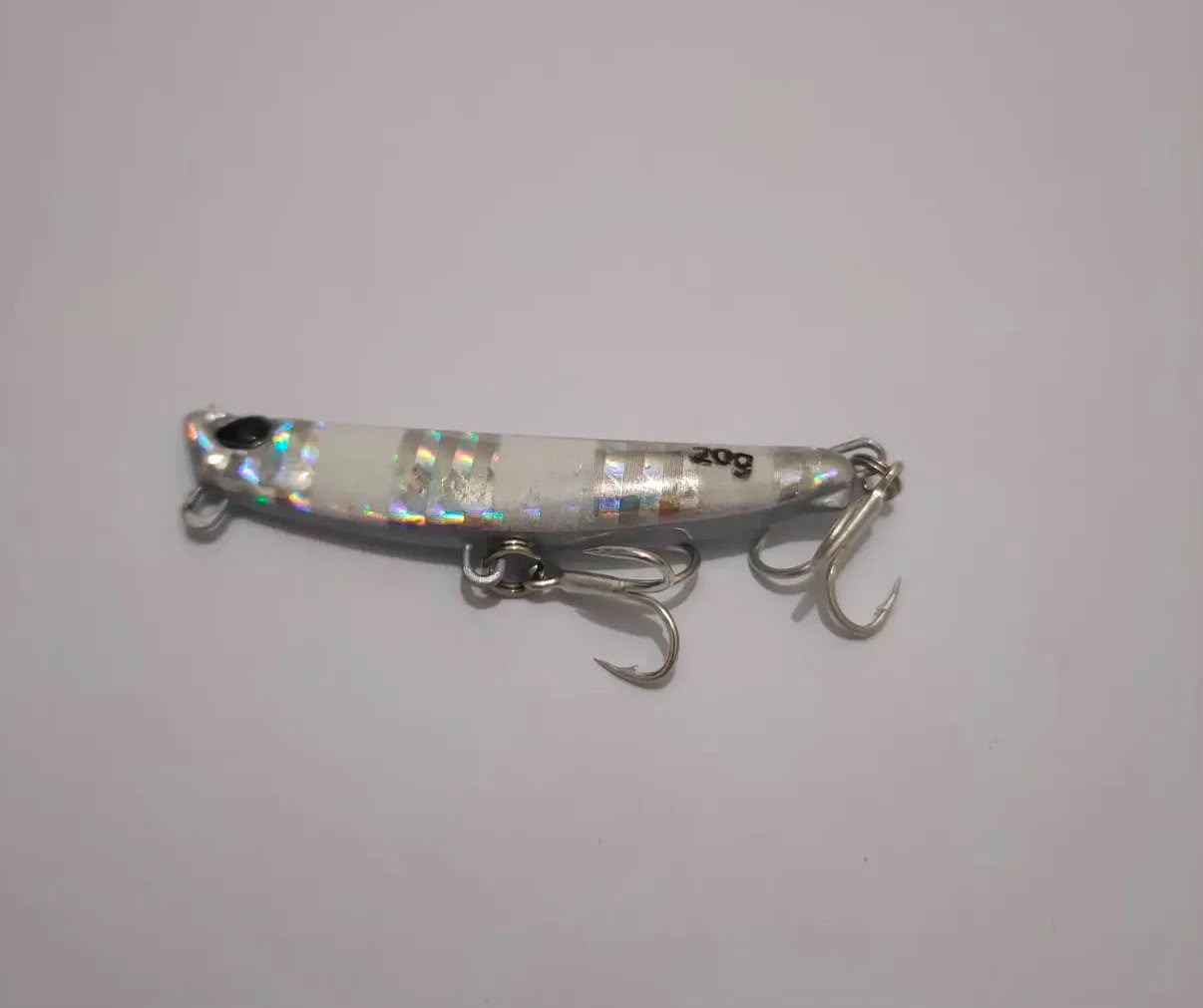 Kıyı Jigging Uyumlu Çizgili Glowlu Suni Yem Jig Seti - 20 gr (5 Farklı Renk)