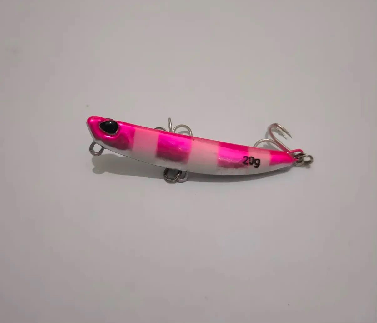 Kıyı Jigging Uyumlu Çizgili Glowlu Suni Yem Jig Seti - 20 gr (5 Farklı Renk)