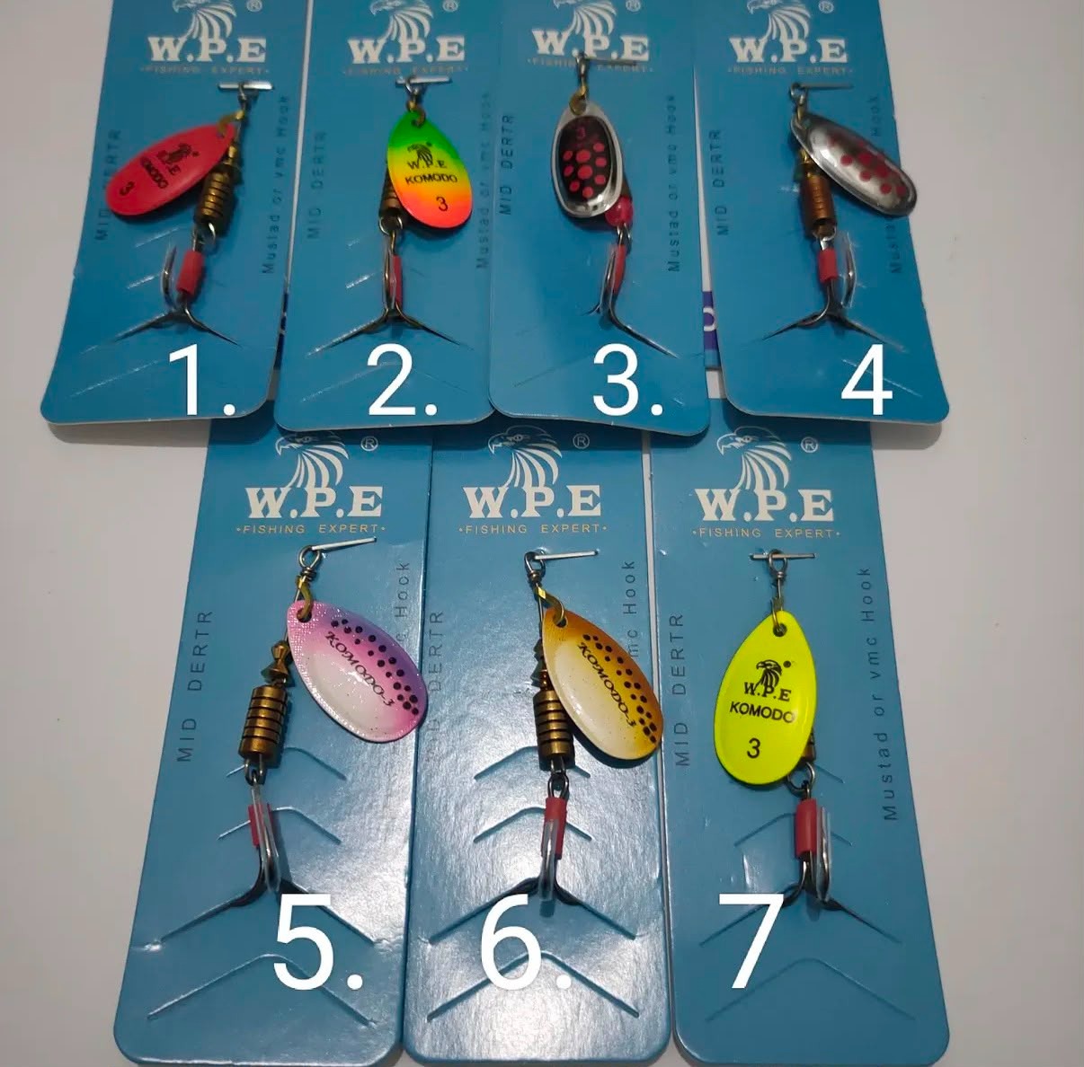 W.P.E İnce Uzun Palalı Döner Kaşık - 6.8 gr / Mustad-VMC Kancalı
