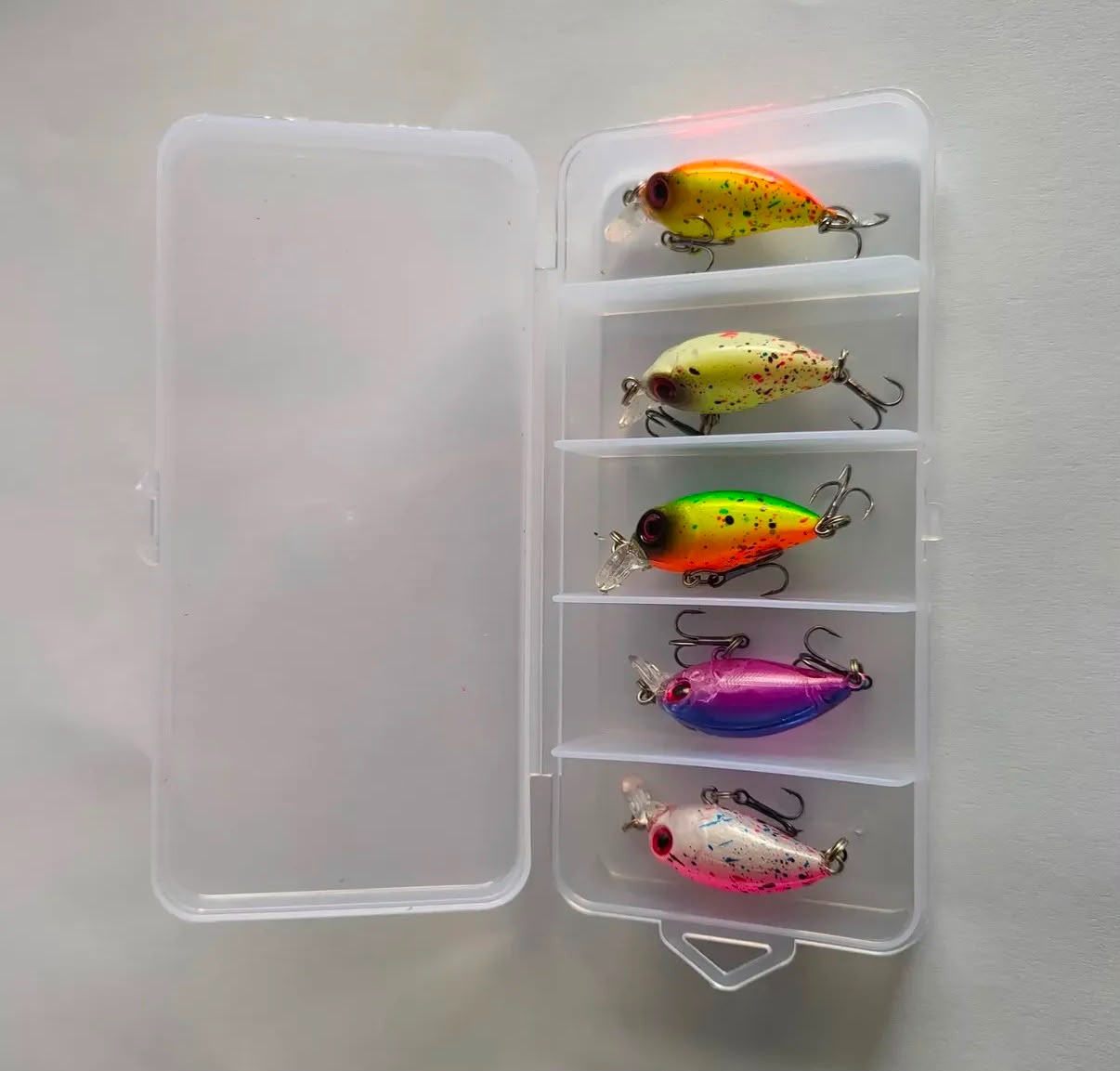 LRF Uyumlu Çatlak Desenli Mini Crankbait Seti - 4 cm / 2 gr (5'li Kutulu)