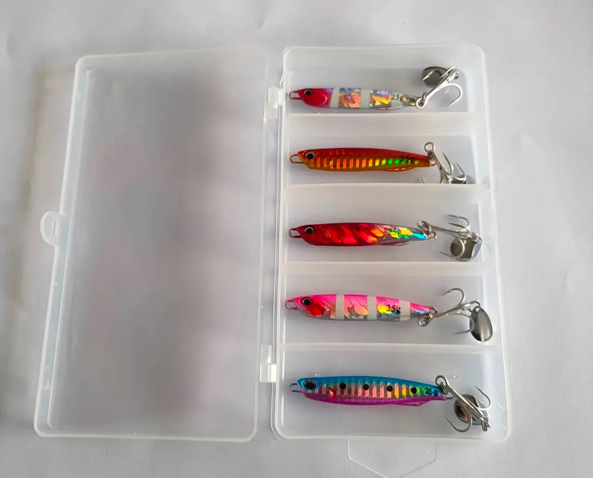 Shore Jigging Uyumlu Döner Palalı Spin Tail Jig Seti - 25 gr (5'li Kutulu)
