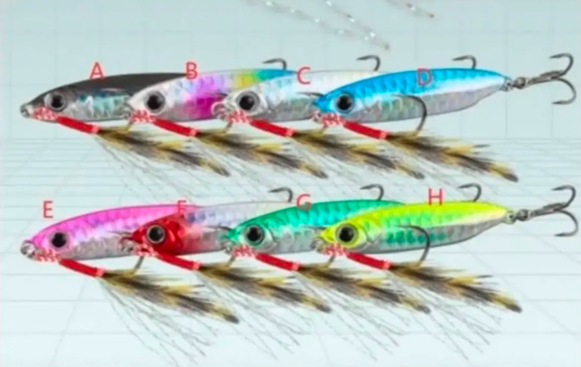 Balık Sırtı Lazer Hologramlı Shore Jig - 4.5 cm / 10 gr (Çift Kanca Donanımlı)