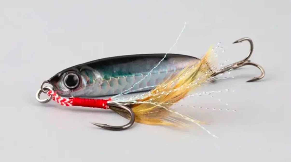 Balık Sırtı Lazer Hologramlı Shore Jig - 4.5 cm / 10 gr (Çift Kanca Donanımlı)