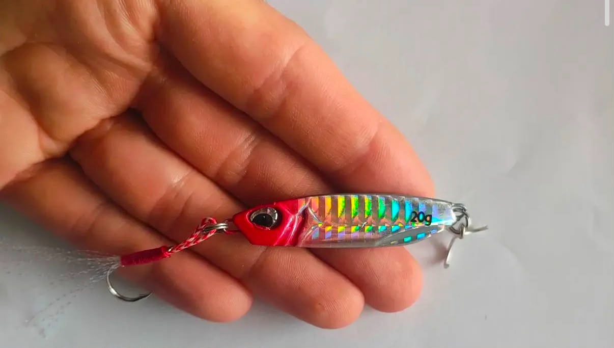 5.5cm 20g Hologramlı & Glow Çizgili Metal Jig Serisi (5 Renk)