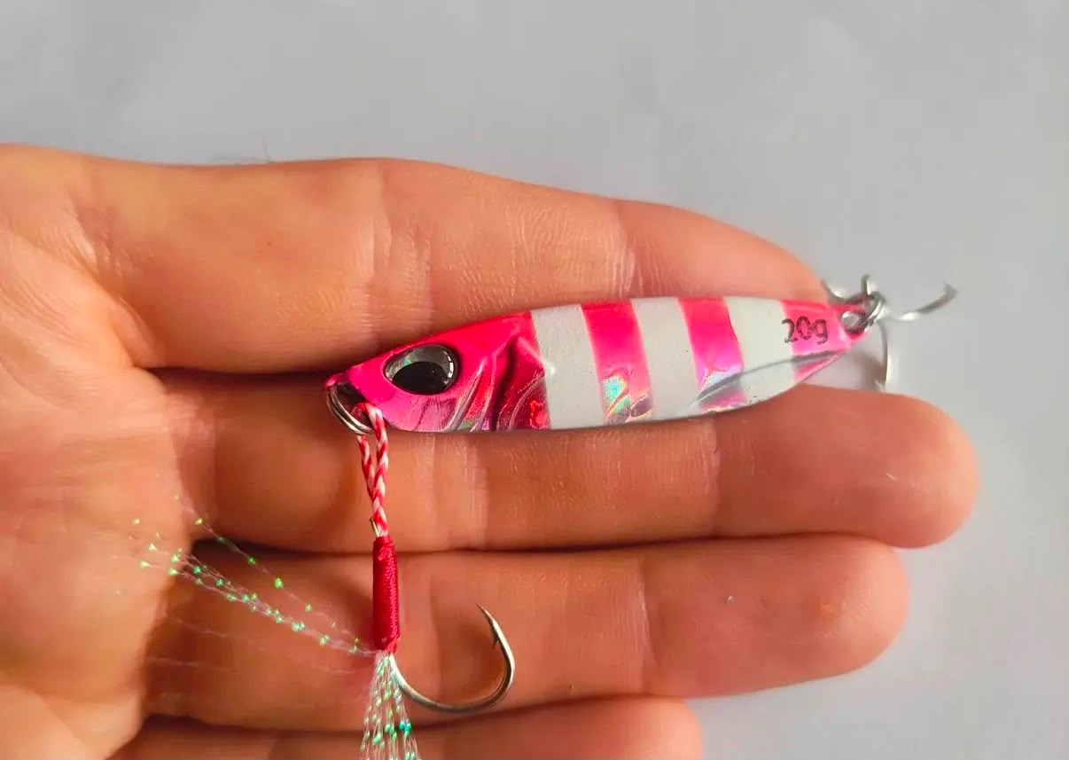 5.5cm 20g Hologramlı & Glow Çizgili Metal Jig Serisi (5 Renk)