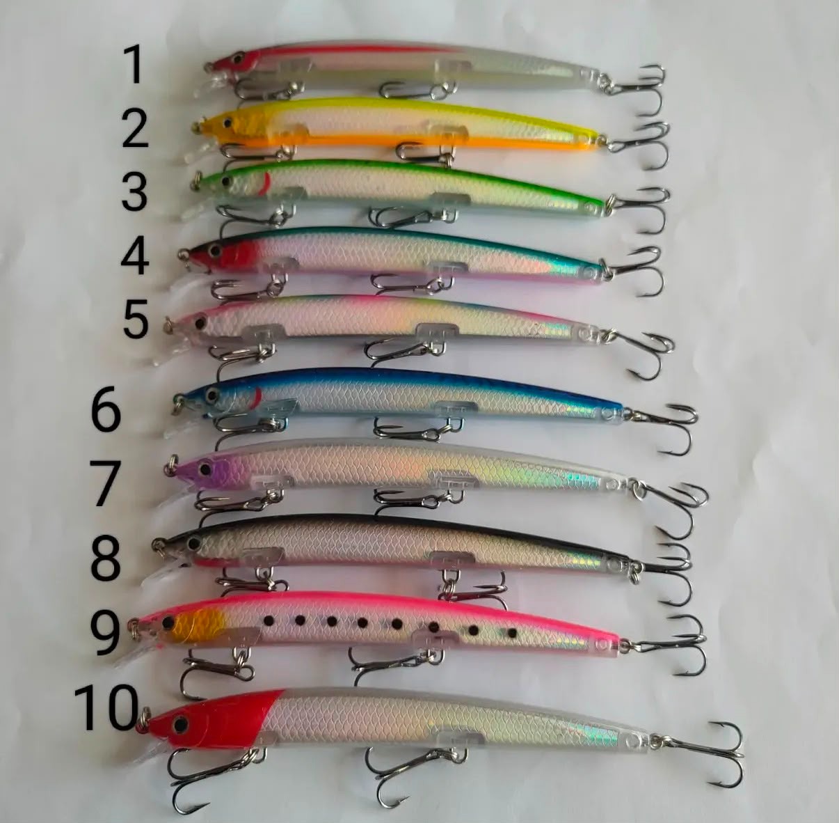13.5cm 15.5g Slim Minnow 3 Kancalı Maket Balık Serisi (10 Renk)