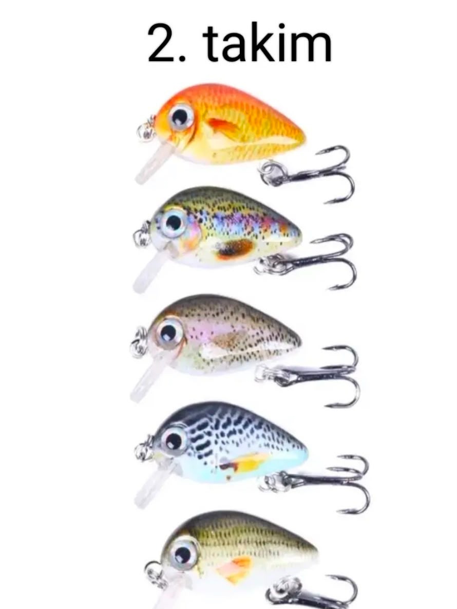 LRF ve Alabalık Uyumlu Mini Crankbait Seti - 2.7 cm / 1.5 gr (5'li Kutulu Takım)