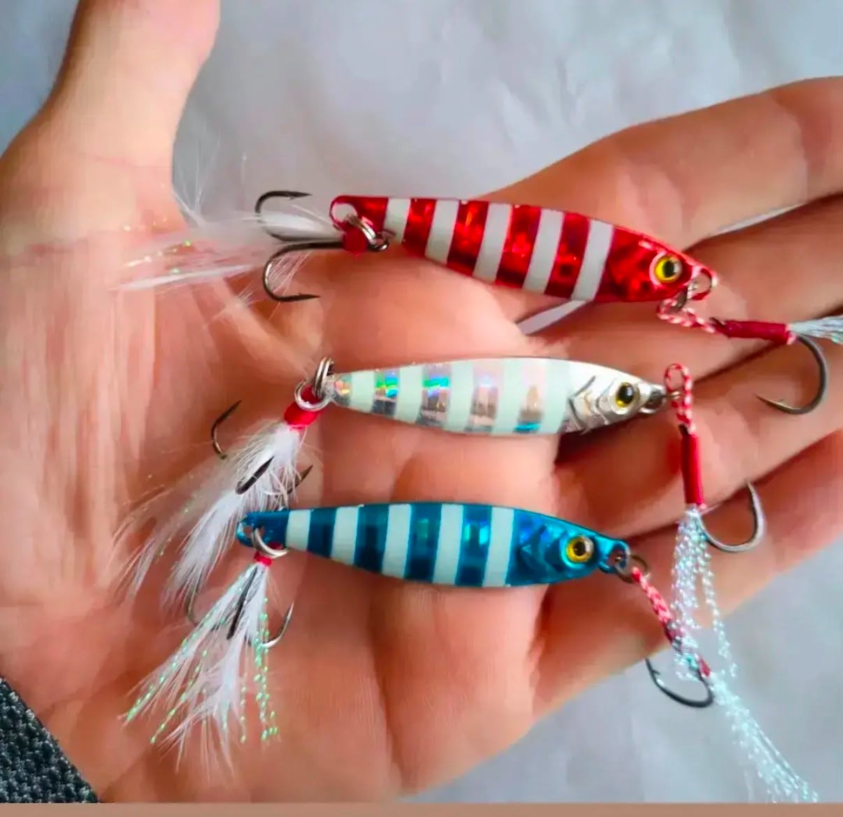 Çift Tüylü Kanca Donanımlı Zebra Glow Jig - 5 cm / 15 gr