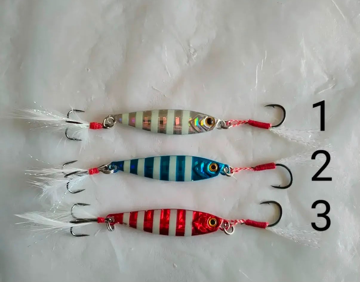 Çift Tüylü Kanca Donanımlı Zebra Glow Jig - 5 cm / 15 gr