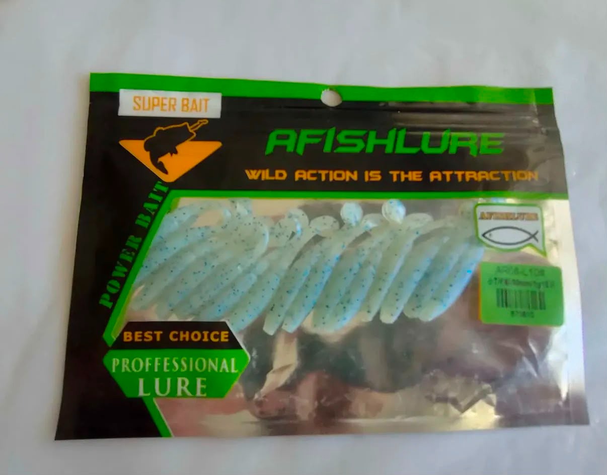 Afishlure Full Glow & UV Palet Kuyruk LRF Silikon Yem - 5 cm / 1 gr (15'li Paket)