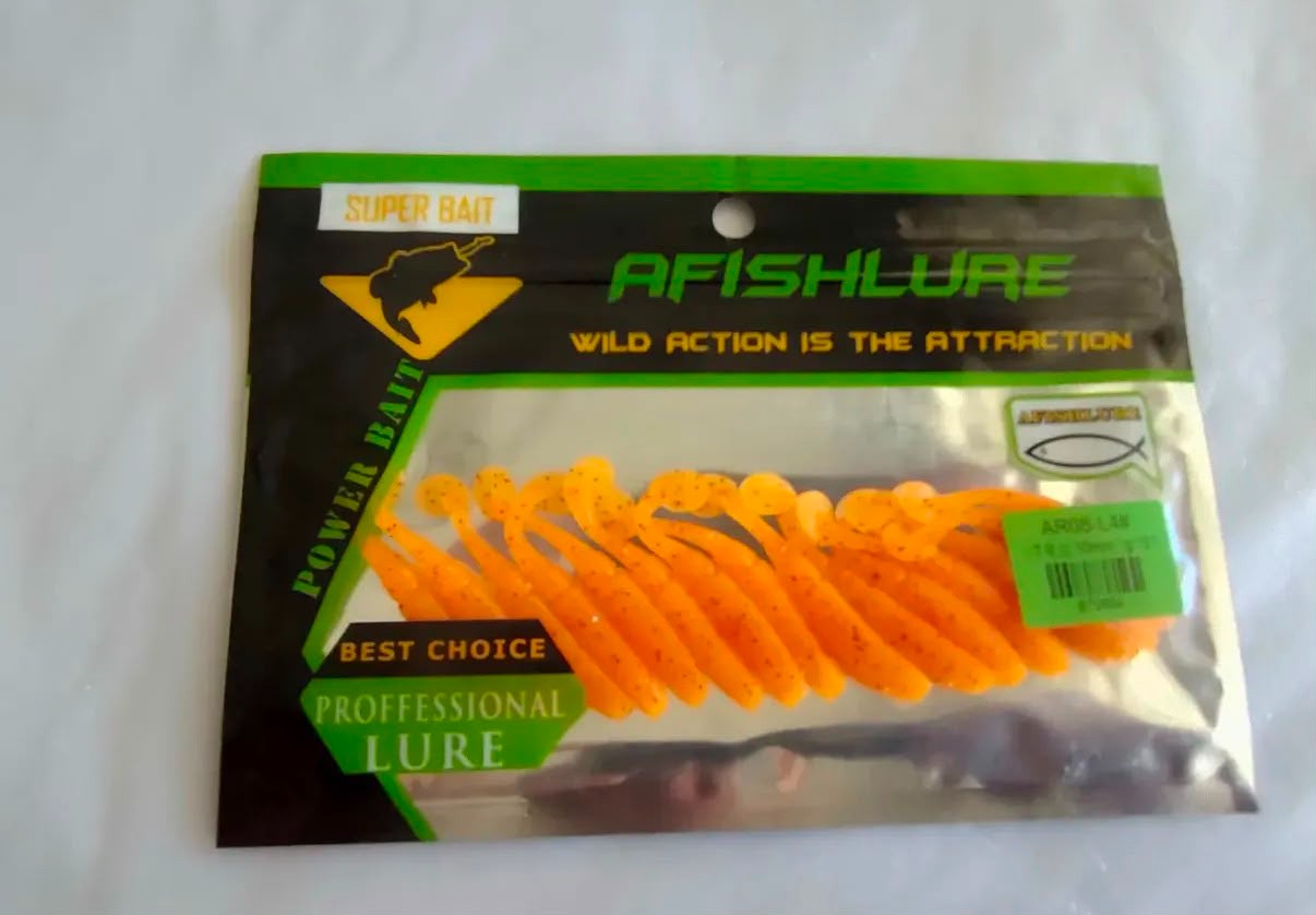 Afishlure Full Glow & UV Palet Kuyruk LRF Silikon Yem - 5 cm / 1 gr (15'li Paket)