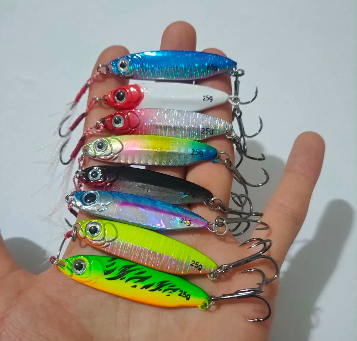 UV Boyalı & Lazer Hologramlı Kıyı Jig - 6 cm / 25 gr (Çift Kanca Donanımlı)