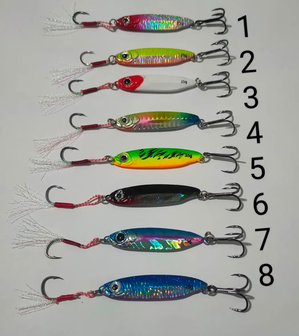 UV Boyalı & Lazer Hologramlı Kıyı Jig - 6 cm / 25 gr (Çift Kanca Donanımlı)