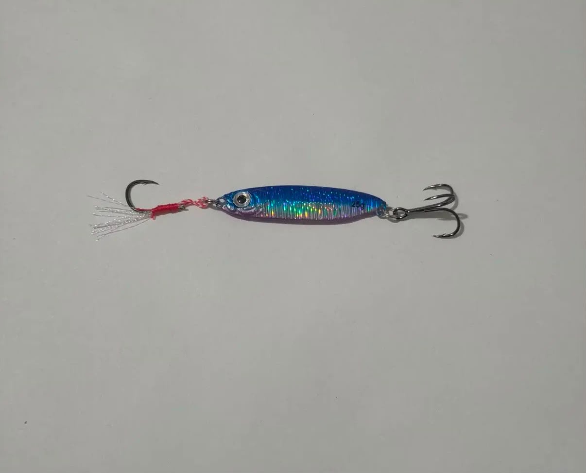 UV Boyalı & Lazer Hologramlı Kıyı Jig - 6 cm / 25 gr (Çift Kanca Donanımlı)