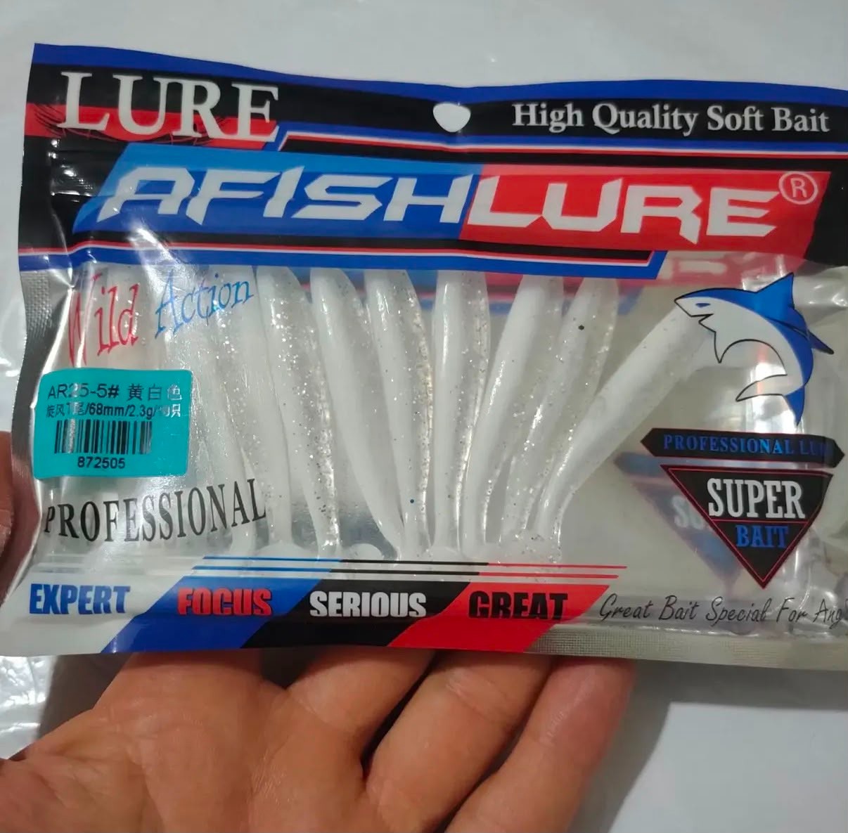 Afishlure Pin Tail LRF Silikon Yem Seti - 6.8 cm / 2.3 gr (10'lu Paket)