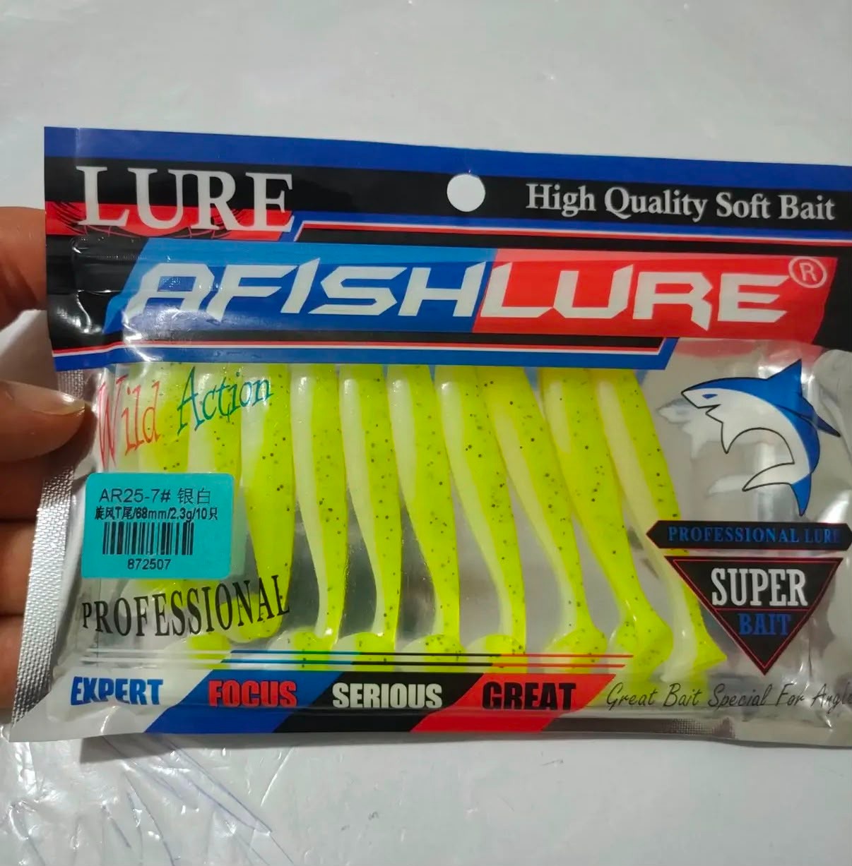 Afishlure Pin Tail LRF Silikon Yem Seti - 6.8 cm / 2.3 gr (10'lu Paket)