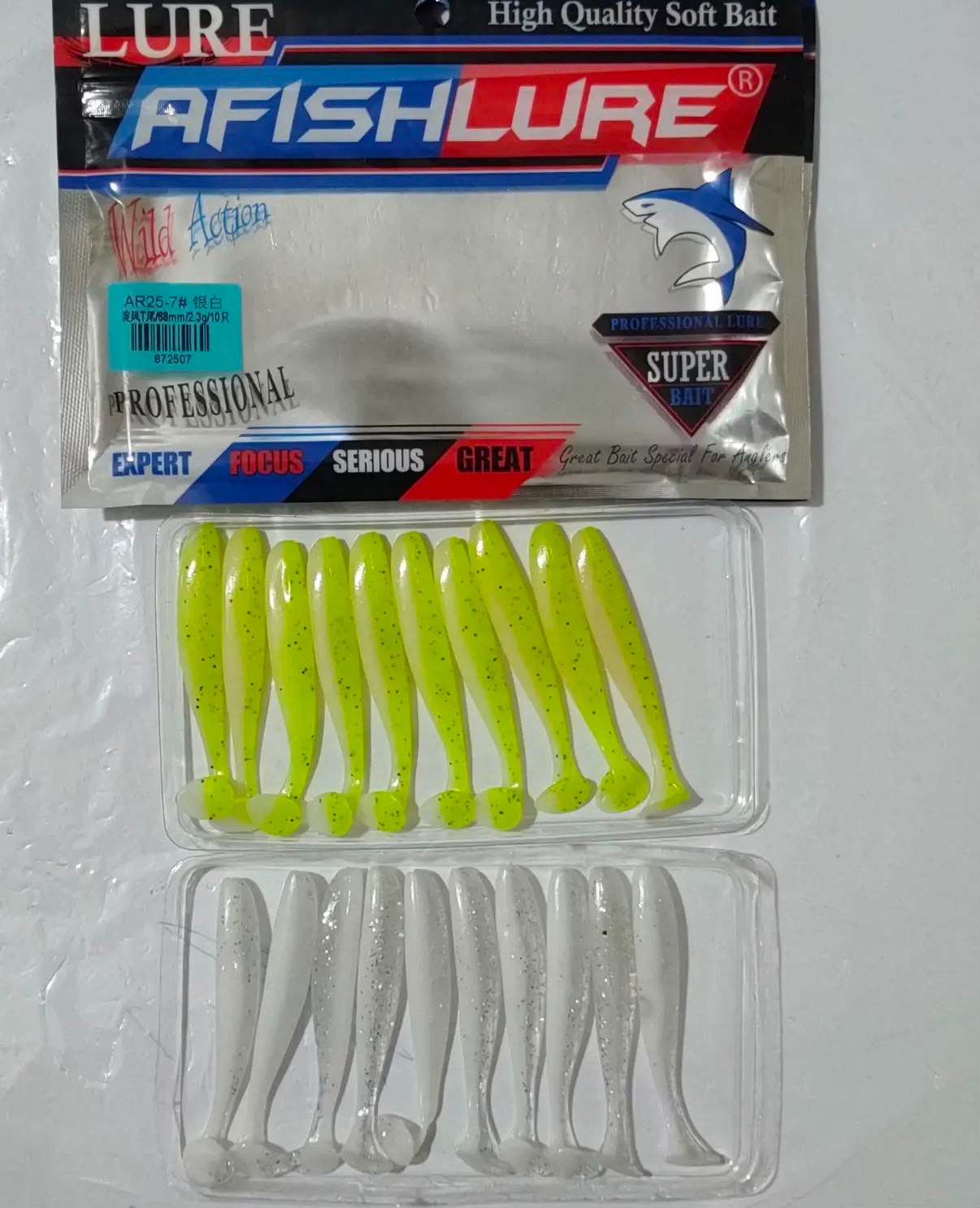 Afishlure Pin Tail LRF Silikon Yem Seti - 6.8 cm / 2.3 gr (10'lu Paket)