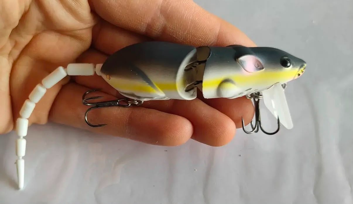 Eklemli Su Üstü Fare Sahtesi - 8.5 cm / 15 gr Swimbait Turna & Yayın Avcısı